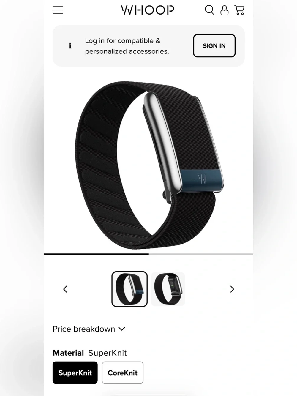 WHOOP 5.0 — brand new, unused!